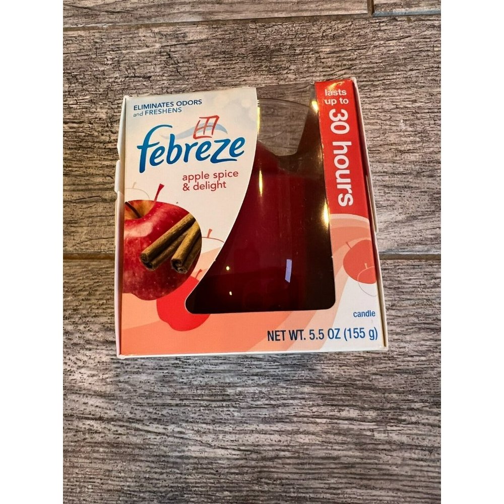 NWT Febreze Apple Spice Delight Limited Edition Candle 5.5‎ oz Home Scent New